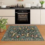 DUKINO 2x3 Rug, Washable Animal Rugs for Entryway, Non Slip Indoor Door Mat, Soft Low Pile Small Area Carpet for Entrance, Bedroom, Kitchen, Laundry, Bathroom, Black