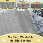 COMSLE Door Mat Soft Absorbent Indoor Front Entryway Rug Machine Washable Entrance Mats for Muddy Paws Non Slip Throw Rugs 24" x 48" Doormat for Inside Foyer Bedroom - Gray
