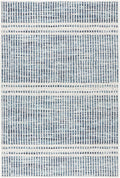 Dash & Albert Malta Blue Machine Washable Rug, 8.5 X 11.5 Feet, Blue Stripe Pattern