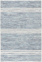 Dash & Albert Malta Blue Machine Washable Rug, 8.5 X 11.5 Feet, Blue Stripe Pattern