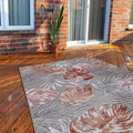 CAMILSON Indoor Outdoor Rug, Multi Color 6’x9’ Leaf Tropical Botanical Area Rugs for Indoor and Outdoor patios, Easy-Cleaning Non-Shedding Living Room, Garden and Kitchen Washable Outside Carpet (6x9)
