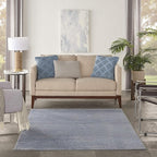 Nourison Home Nourison Essentials Blue Grey 4' x 6' Area Rug - Easy Clean, Non Shedding, Bed Room, Living Room, Dining Room, Kitchen (4' x 6')