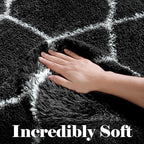 ONASAR 5x7 Area Rugs for Living Room Bedroom, Washable Fluffy Black and White Rug, Geometric Boho Soft Plush Shaggy Floor Carpet Mat for Nursery Kids Girls Boys Teen Dorm Home Decor Aesthetic