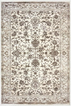 KILOCOCO Area Rug 5x7 Living Room Rug Washable Printed Vintage Floral Non Slip Soft Rubber Backed Indoor Bedroom Rugs for Laundry Room Kitchen Playroom Moroccan Area Rugs, Beige/Brown