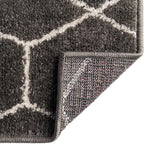 Unique Loom Trellis Frieze Collection Area Rug - Geometric (4' Square, Dark Gray/ Ivory)