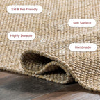 nuLOOM Alessi Solid Farmhouse Cotton Area Rug, 4x6, Beige