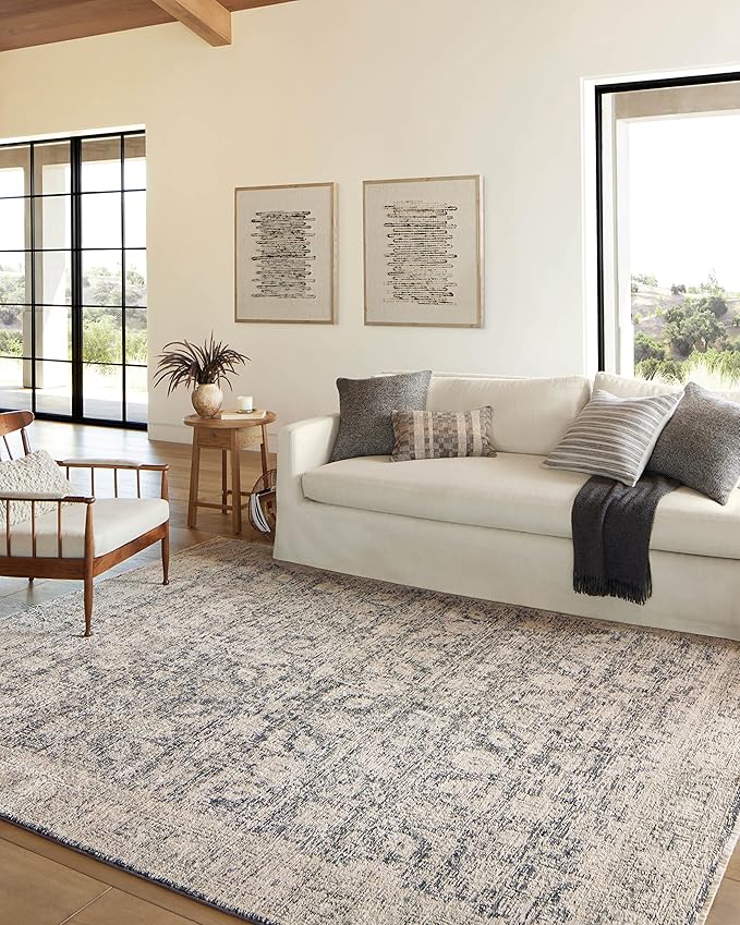 Loloi Amber Lewis Alie Collection ALE-05 Charcoal/Beige 2'-3" x 3'-10", .13" Pile Height, Accent Rug