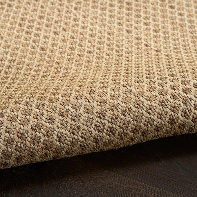 Nourison Home Courtyard Jute 9' x 12' Area Rug - Easy Clean, Non Shedding, Bed Room, Living Room, Dining Room, Kitchen (9' x 12')