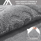COSY HOMEER Door Mat 20”x32”,Absorbent Dirt Trapper Entryway Rugs,Non-Slip Welcome Mat,Washable Entry Rugs,Low Pile Doormat for Front Back Door,Wet Shoes & Paws,Grey