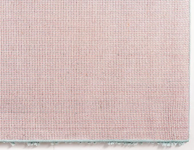 Unique Loom Davos Shag Collection Area Rug - Solid (7' 1" Square, Aqua)