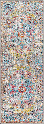 Livabliss Odelia Vintage Bohemian Runner Area Rug,2'7" x 7'3",Aqua