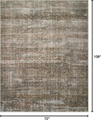 Loloi Amber Lewis Billie Collection, Tobacco & Rust 6'-0" x 9'-0" Area Rug – Antique & Distressed Accent Rugs for Living Room, Bedroom, Entryway & Hallway, No Shed High Traffic Area Home Decor Rug