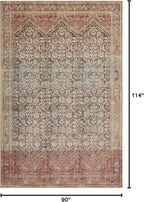 Loloi Loren Collection LQ-17 Charcoal/Multi 7'-6" x 9'-6" Area Rug