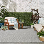 Nourison Home Versatile Silver Grey 9' x 12' Area Rug - Easy Clean, Non Shedding, Bed Room, Living Room, Dining Room, Kitchen (9' x 12')
