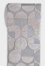 Well Woven Custom Size Hallway & Stair Runner- Harlow Harmony Ivory/Grey 27 Inches Wide x 55 Feet Long Runner (27" x 55') Runner Rug - Modern Geometric Pattern, Ultra-Soft, Easy-Clean