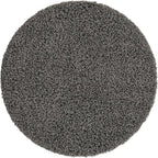 Unique Loom Solid Shag Collection Area Rug (4' 1" Round, Graphite Gray)