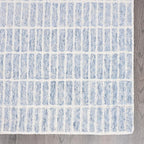 Hand-Tufted 100% Wool Area Rug – Unique Modern Geometric Grid Pattern, Soft Plush Textured Carpet for Living Room, Bedroom, Dining Room & Entryway (Blue, 8' x 10')
