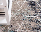 Unique Loom Trellis Frieze Collection Area Rug - Geometric (6' x 9', Blue Multi/ Ivory)