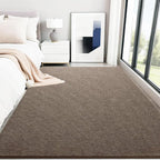 HQAYW 5x7 Area Rugs for Living Room Bedroom, Modern Thickened Memory Foam Soft Rug, Indoor Low Pile Minimalist Washable Non Slip Carpets for Kids Girls Boys Nursery Dorm Home Decor, Brown