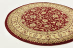 Unique Loom Voyage Collection Traditional Oriental Classic Intricate Design Area Rug (6' 0 x 6' 0 Round, Red/Gold)