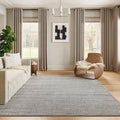 nuLOOM 5x8 Elfriede Jute & Cotton Hand Woven Area Rug, Grey, Solid Rustic Farmhouse Style, Weaved Design, Natural Fiber, For Bedroom, Living Room, Dining Room, Hallway, Office, Entryway