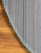Unique Loom Solid Shag Collection Area Rug (6' 1" Round, Light Slate Blue)