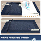 BEQHAUSE Indoor Door Mat 20" x 32", Dirt Trapper Door Mats Non-Slip Entryway Rugs Washable, Resist Dirt Absorbent Welcome Mat, Low Profile Floor Mats for Front Back Door and Entryway, Blue