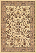 Unique Loom Sialk Hill Collection Area Rug - Washington (6' 1" x 9' Rectangle Ivory/Black)