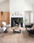 Loloi Chris Loves Julia Jules Collection JUL-04 Tangerine/Mist 3'-6'' x 5'-6'', .13" Pile Height, Accent Rug