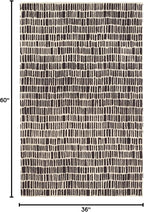 Dash and Albert Roark Wool Area Rug - 3' x 5' Charcoal Geometric Hand Tufted Accent Rug - Durable, High Traffic Areas Hallway, Living Room, Stairs - Premium Luxury Hotel Quality Soft Breathable
