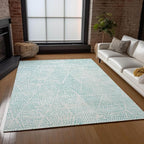 Addison Rugs Chantille ACN591 Aqua 9' x 12' Indoor Outdoor Area Rug, Easy Clean, Machine Washable, Non Shedding, Bedroom, Living Room, Dining Room, Kitchen, Patio Rug