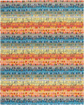 Dash & Albert Paint Chip Stone Hand Micro Hooked Wool Rug, 7.5 X 9.5 Feet, Multicolored Geometric Pattern