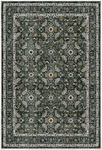 WITSHOCK Washable 2x3 Entryway Area Rug: Soft Non-Slip Backing Washable Rugs Vintage Flower Boho Accent Small Rugs for Bedroom, Kitchen, Bathroom, Nursery Entrance,Dark Green