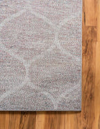 Rugs.com Lattice Frieze Collection Rug – 8' Square Blue Multi Medium Rug Perfect for Living Rooms, Kitchens, Entryways