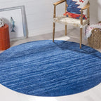 SAFAVIEH Adirondack Collection Area Rug - 6' Round, Cream & Purple, Modern Ombre Design, Non Shedding & Easy to Clean, Ideal for Living Room, Bedroom, Office, Dining Space (ADR113L)