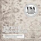 ReaLife Rugs Machine Washable Area Rug Runner - Living Room Bedroom Bathroom Kitchen Entryway Office - Padded Low Pile Stain Resistant Premium - Boho Farmhouse Vintage - BEV - Beige 3' x 5'