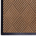 WaterHog Diamond | Commercial-Grade Entrance Mat with Rubber Border – Indoor/Outdoor, Quick Drying, Stain Resistant Door Mat (Medium Brown, 2' x 3')