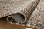 Loloi Amber Lewis Morgan Collection MOG-03 Denim/Multi 2'-0" x 5'-0" 38" Thick Accent Rug feat. CloudPile, Neutral, Room Décor, Vintage Inspired, Livingroom, Bedroom, Dining Area