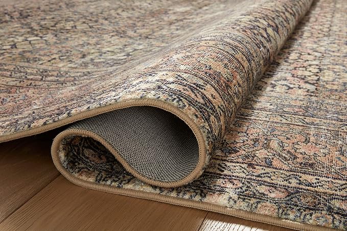 Loloi Amber Lewis Morgan Collection MOG-03 Denim/Multi 2'-0" x 5'-0" 38" Thick Accent Rug feat. CloudPile, Neutral, Room Décor, Vintage Inspired, Livingroom, Bedroom, Dining Area