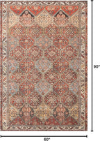 Loloi Loren Collection LQ-16 Spice/Multi 5'-0" x 7'-6" Area Rug