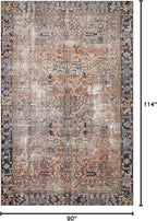 Loloi Chris Loves Julia Jules Collection JUL-02 Terracotta/Multi 7'-6'' x 9'-6'', .13" Pile Height, Area Rug