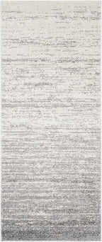 SAFAVIEH Adirondack Collection Runner Rug - 2' x 10', Ivory & Silver, Modern Ombre Design, Non Shedding & Easy to Clean, Ideal for Hallway, Foyer, Kitchen, Entryway, Bedroom (ADR113B)
