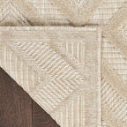 Nourison Home Versatile Cream 5' x 7' Area Rug - Easy Clean, Non Shedding, Bed Room, Living Room, Dining Room, Kitchen (5' x 7')