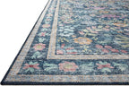 Loloi Rifle Paper Co. Maison Collection MAO-06 Blue/Multi 5'-0" x 5'-0" Round, .19" Pile Height, Accent Rug