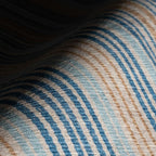 Dash & Albert Tyne Blue Machine Washable Rug, 3 X 5 Feet, Blue/Tan Stripe Pattern