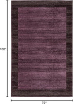 Rugs.com Angelica Collection Rug – 6' x 9' Violet Medium Rug Perfect for Bedrooms, Dining Rooms, Living Rooms