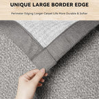 Washable Hallway Runner Rug 2x5 Jute Like Kitchen Runner Mat Rugs Non Slip, Woven Soft Entryway Farmhouse Runner Boho Floor Carpet for Indoor Laundry Hall Backdoor Bedroom Living Room, Grey