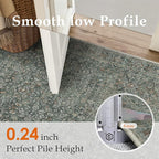 Area Rug 4x6 Gray Entryway Office Washable Vintage Carpet Non Slip Indoor Kitchen Door Mat Retro Traditional Accent Grey Throw Small Rug for Bathroom Bedroom Dining Living Room