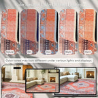 Fame Rugs Turkish Rug. Washable Vintage Oriental Antique Inspired Traditional Doormat Small Modern Area Rugs Luxury Entryway Entry Bedroom Bathroom Kitchen (380TT, 9' x 12')