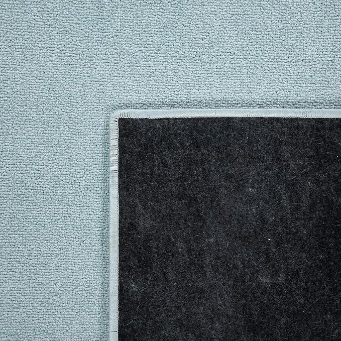 Paco Home Solid Area Rug in Light Blue Modern Plain Design, Size: 4'7" x 6'7"